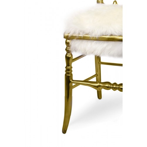 BDV Paris Design furnitures Emporium 골드 접시D 체어 의자 with Fur Seat fro. 02622