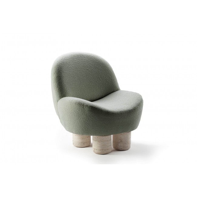 Collector Boucle Celadon Travertino Hygge 라운지체어 by Saccal Design House for 00523