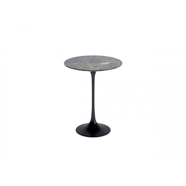 놀 사리넨 튤립 사이드 테이블 - 41cm Round 마블 화이트 Base Knoll Studio Saarinen Tulip Side Table Marble White 04035