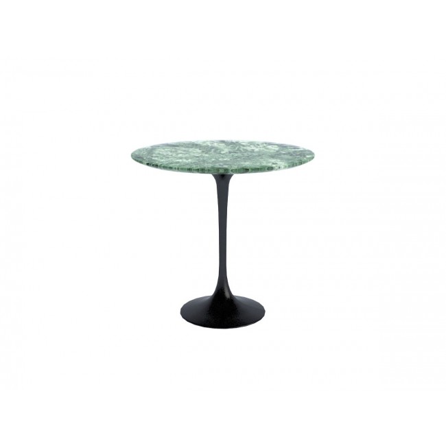 놀 사리넨 튤립 사이드 테이블 - 오발 마블 화이트 Base Knoll Studio Saarinen Tulip Side Table Oval Marble White 03928