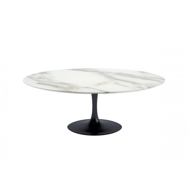 놀 사리넨 튤립 다이닝 테이블 - 오발 마블 화이트 base Knoll Studio Saarinen Tulip Dining Table Oval Marble White 03321