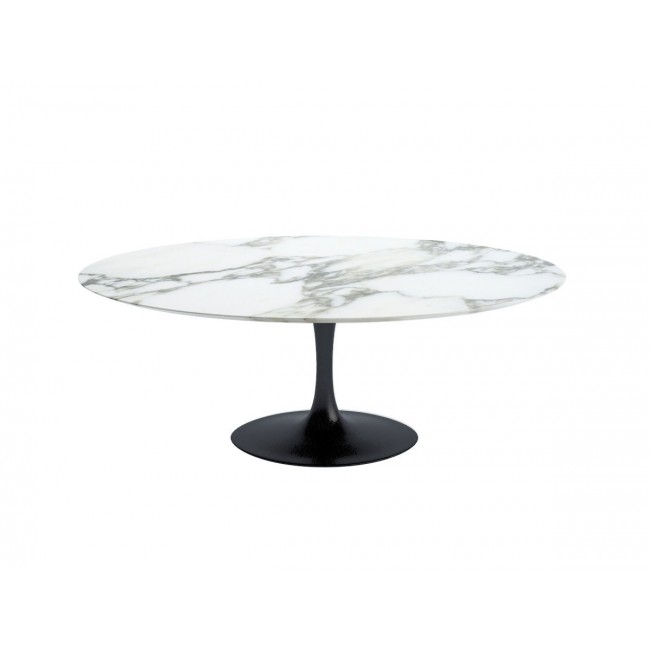 놀 사리넨 튤립 다이닝 테이블 - 오발 마블 화이트 base Knoll Studio Saarinen Tulip Dining Table Oval Marble White 03321
