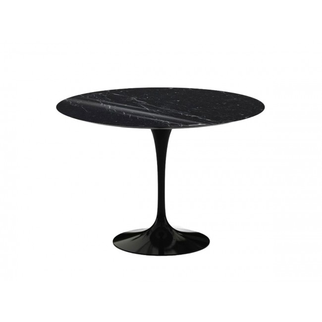 놀 사리넨 튤립 다이닝 테이블 - 107cm Diameter 마블 블랙 Base Knoll Studio Saarinen Tulip Dining Table Marble Black 03187