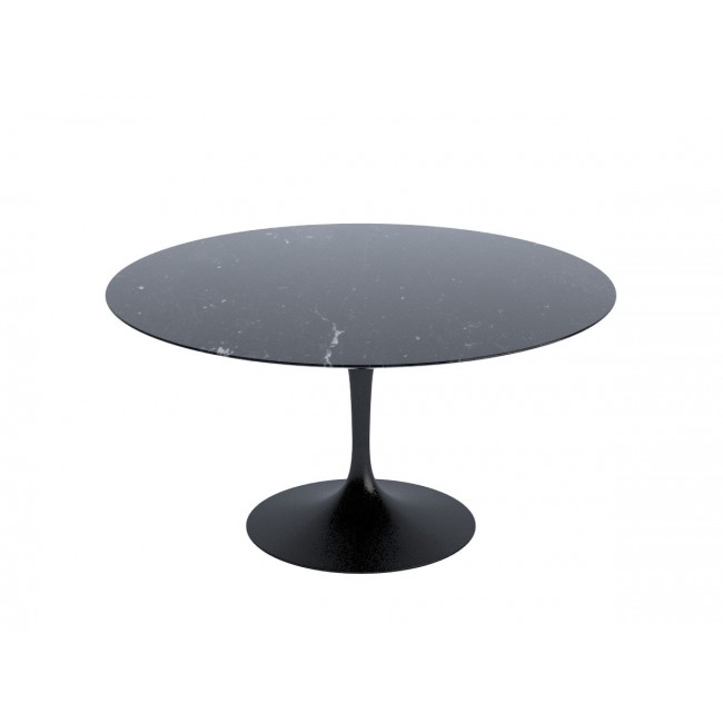 놀 사리넨 튤립 다이닝 테이블 - 137cm Diameter Marble with 화이트 베이스 Knoll Studio Saarinen Tulip Dining Table white base 03130