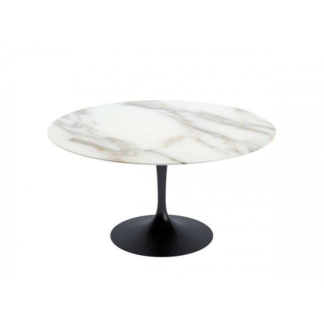 놀 사리넨 튤립 다이닝 테이블 - 137cm Diameter Marble with 블랙 베이스 Knoll Studio Saarinen Tulip Dining Table black base 03129