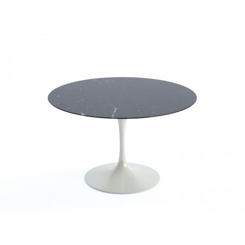 놀 사리넨 튤립 다이닝 테이블 - 120cm Diameter 마블 블랙 Base Knoll Studio Saarinen Tulip Dining Table Marble Black 03108