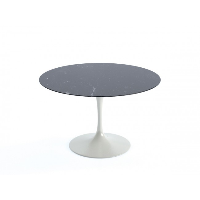 놀 사리넨 튤립 다이닝 테이블 - 120cm Diameter 마블 블랙 Base Knoll Studio Saarinen Tulip Dining Table Marble Black 03108