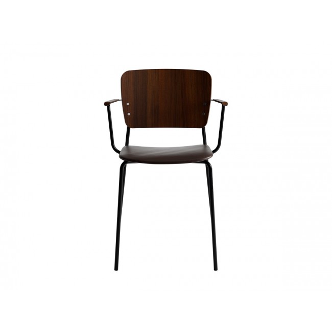 포지아 모노 다이닝 암체어 팔걸이 의자 - Seat Upholstered 메탈 Base Fogia Mono Dining Armchair Metal 03095