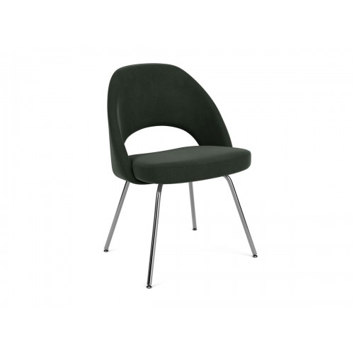 컨퍼런스 릴렉스 사이드 체어 - 크롬 베이스 놀 벨벳 패브릭 Knoll Studio Conference Relax Side Chair Chrome Base Velvet Fabric 03093