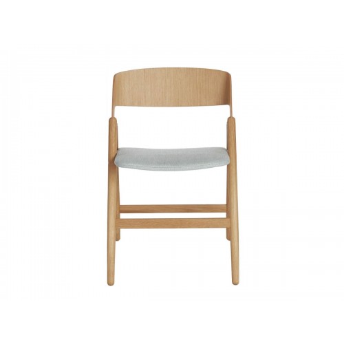 Case Furniture Narin 폴딩 체어 with Seat Pad 블랙 Stained Oak 프레임 Folding Chair Black Frame 03002