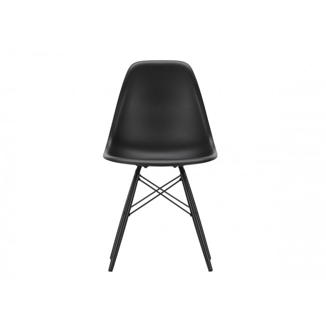 비트라 DSW 임스 플라스틱 사이드 체어 - 블랙 Maple Base Vitra Eames Plastic Side Chair Black 02914