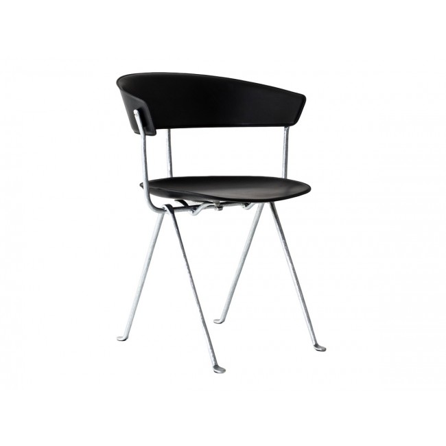 마지스 오피치나 다이닝 체어 의자 - 레더 Galvanised Wrought Iron 프레임 Magis Officina Dining Chair Leather Frame 02616