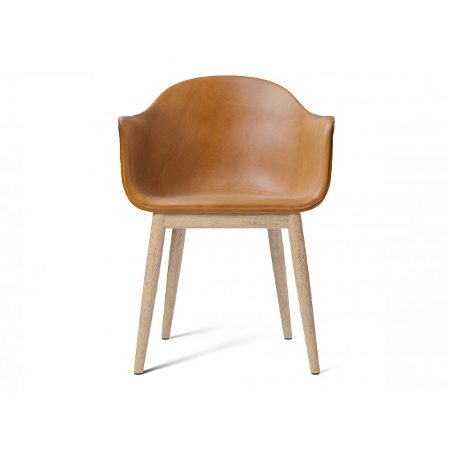 메누 하버 다이닝 체어 의자 with Wooden Base - 레더 Menu Harbour Dining Chair Leather 02605