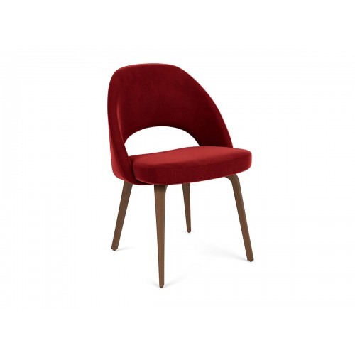 컨퍼런스 릴렉스 사이드 체어 - Wooden Base 놀 벨벳 패브릭 Knoll Studio Conference Relax Side Chair Velvet Fabric 02517