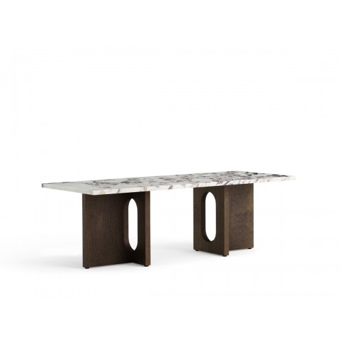메누 Androgyne Lounge 테이블 - Wood with Stone Top Calacatta Viola Marble Menu Table 02130