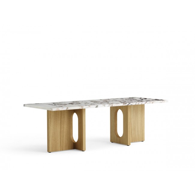 메누 Androgyne Lounge 테이블 - Wood with Stone Top Calacatta Viola Marble Menu Table 02130