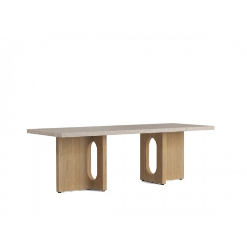 메누 Androgyne Lounge 테이블 - Wood with Stone Top Kunis Breccia Menu Table 02129