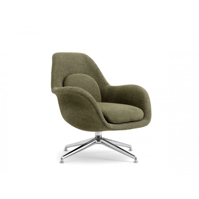 프레데리시아 Swoon Petit 라운지체어 with 스위블 Base 알루미늄 베이스 Fredericia Lounge Chair Swivel Aluminium 01026
