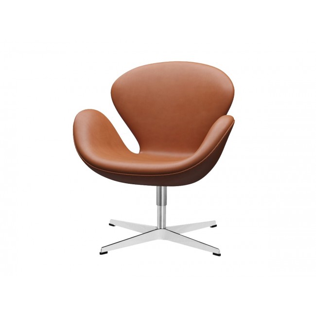프리츠한센 Swan 체어 의자 - 레더 with 사틴 Polished 알루미늄 베이스 Grace Fritz Hansen Chair Leather Satin Aluminium Base 00904