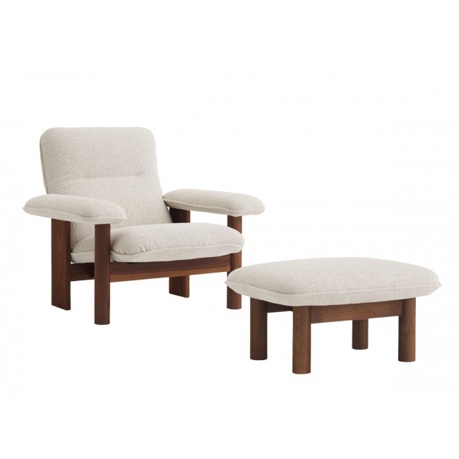 메누 Brasilia 라운지체어 & 오토만 네추럴오크 Base MENU Lounge Chair Ottoman Natural Oak 00606