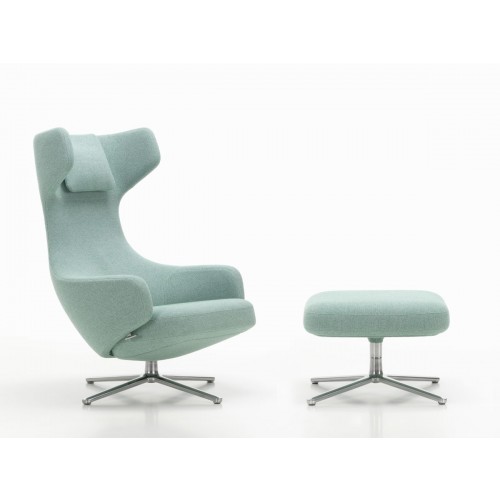 비트라 그랜드 레포스 라운지체어 and 오토만 in Credo 패브릭 Vitra Grand Repos Lounge Chair Ottoman Fabric 00602