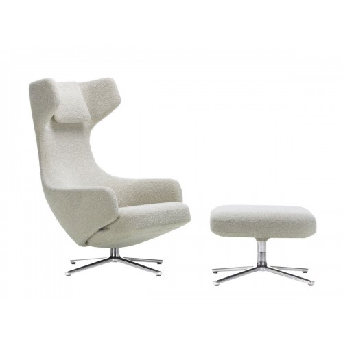 비트라 그랜드 레포스 라운지체어 and 오토만 in Cosy 패브릭 Vitra Grand Repos Lounge Chair Ottoman Fabric 00601