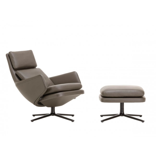 비트라 그랜드 릴렉스 라운지체어 & 오토만 - 레더 Vitra Grand Relax Lounge Chair Ottoman Leather 00581