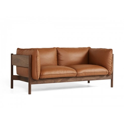 헤이 Arbour Two 시터 소파 - 레더 월넛 프레임 HAY Seater Sofa Leather Walnut Frame 00259