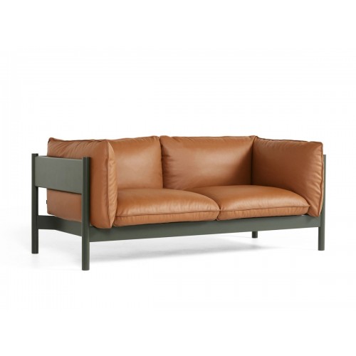 헤이 Arbour Two 시터 소파 - 레더 월넛 프레임 HAY Seater Sofa Leather Walnut Frame 00259