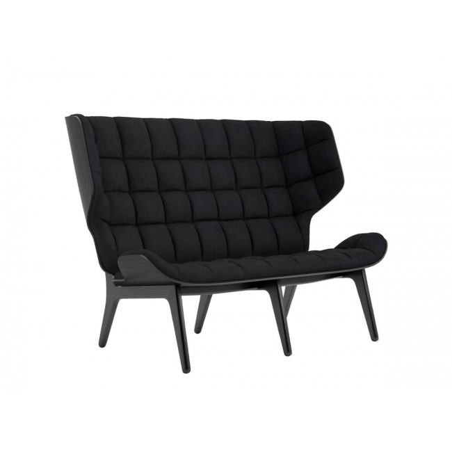 노르11 Mammoth Two 시터 소파 - 벨벳 블랙 Stained Oak NORR11 Seater Sofa Velvet Black 00221