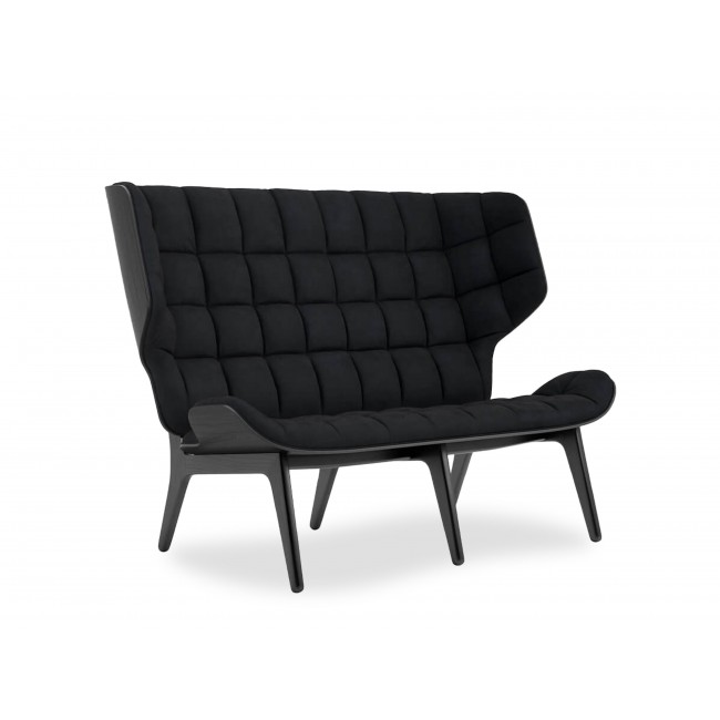노르11 Mammoth Two 시터 소파 - 벨벳 블랙 Stained Oak NORR11 Seater Sofa Velvet Black 00221