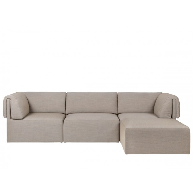 구비 Wonder Three 시터 소파 (체이스 롱그 버전) - Right 크바드라트 캔버스 2 패브릭 GUBI Seater Sofa with Chaise Longue Kvadrat Canvas Fabric 00197