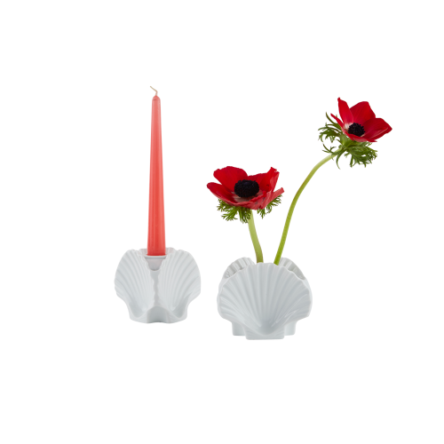 지노리 1735 3 Shells 화병 꽃병/캔들 홀더 화이트 Ginori vase/candleholder White 01159