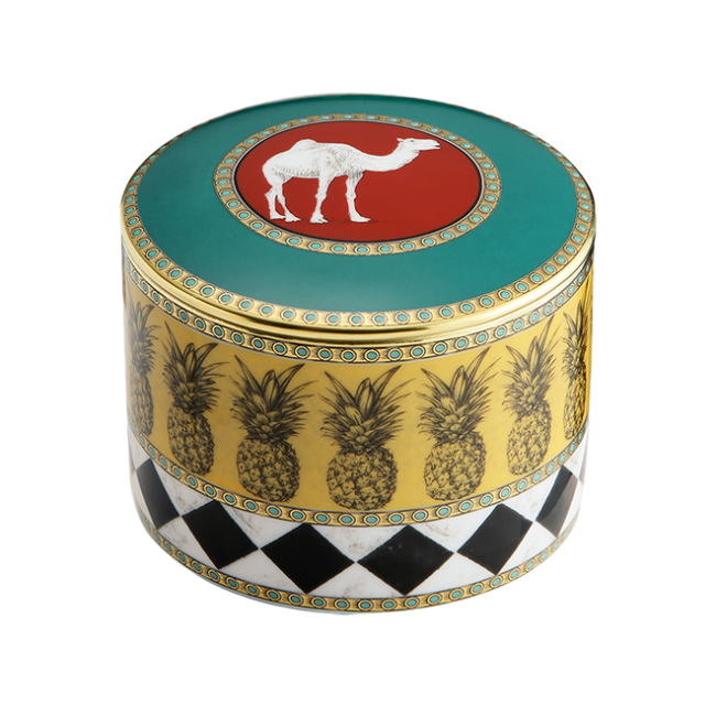 지노리 1735 Camel Cylindrical box Ginori 01052