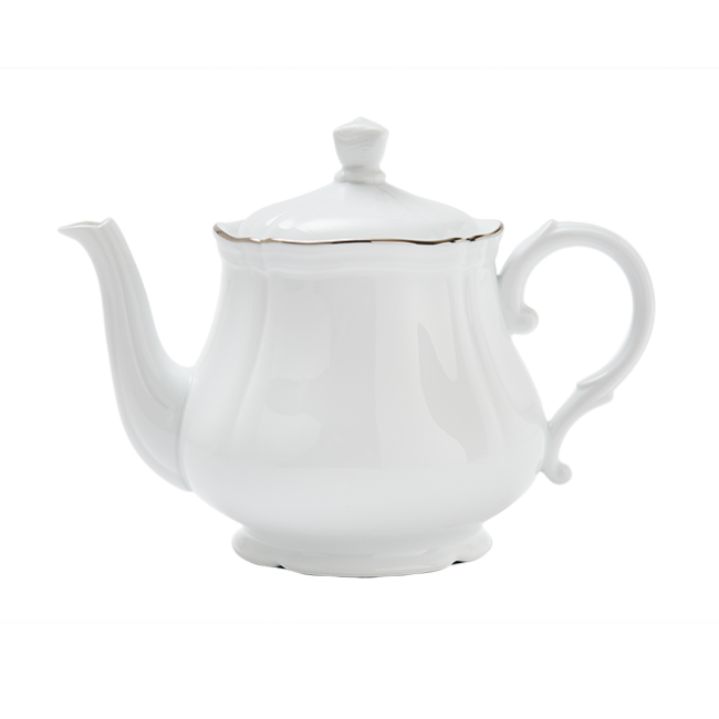 지노리 1735 티포트 Corona platino Ginori Teapot 00684