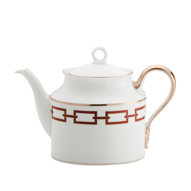 지노리 1735 티포트 Catene Scarlatto Ginori Teapot 00671
