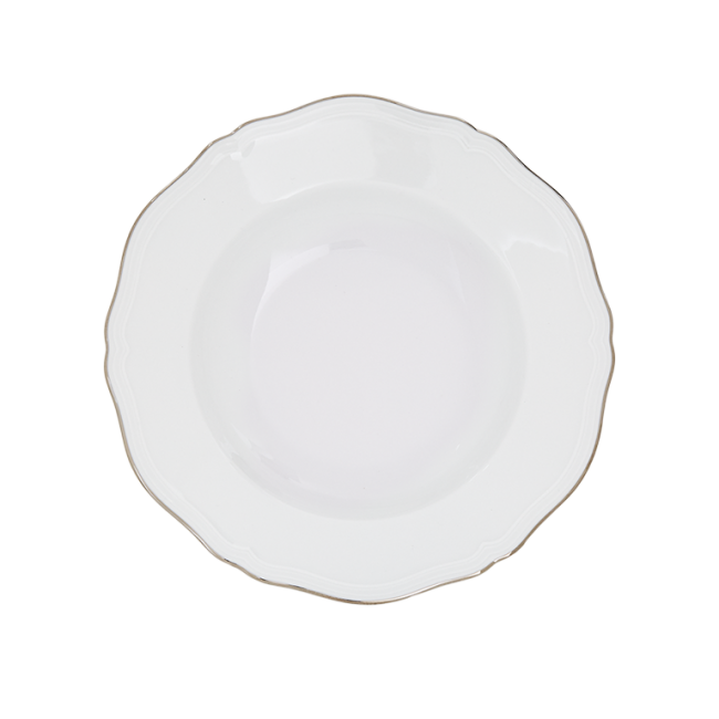 지노리 1735 파스타접시 Corona platino Ginori Soup plate 00199