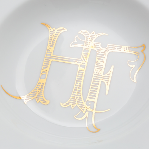 지노리 1735 파스타접시 Corona 모노GRAM oro Ginori Soup plate Monogram 00175