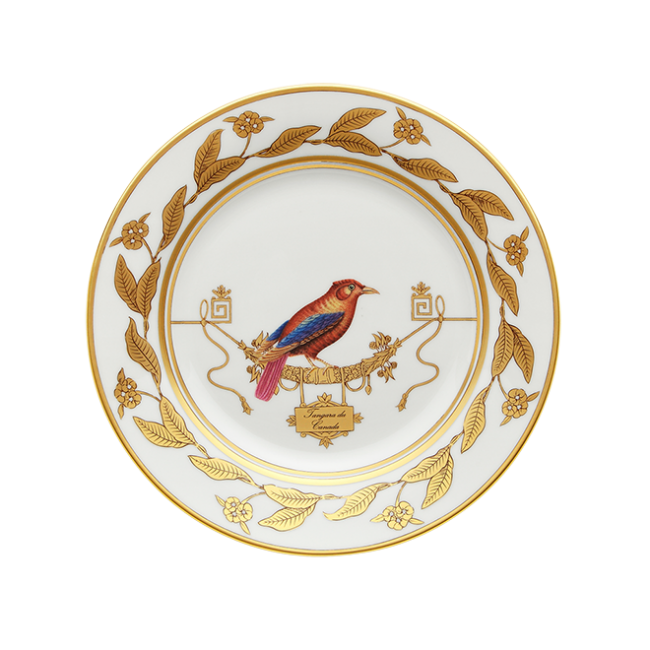 지노리 1735 디저트접시 Voliere Tangara Du Canada Ginori Dessert plate 00083