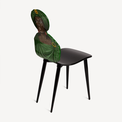포르나세티 체어 의자 Moro 그린 Fornasetti Chair Moro green 00051