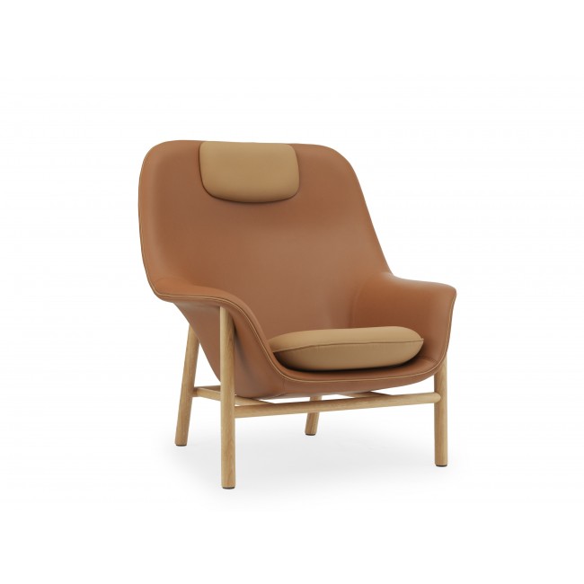 노만코펜하겐 Drape High Back 라운지체어 - 레더 with Wood Base Normann Copenhagen Lounge Chair Leather 04808