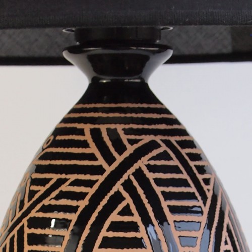Ceramiche S안타LUCIA Patterned 블랙 & 테라코타 테이블조명/책상조명 18132