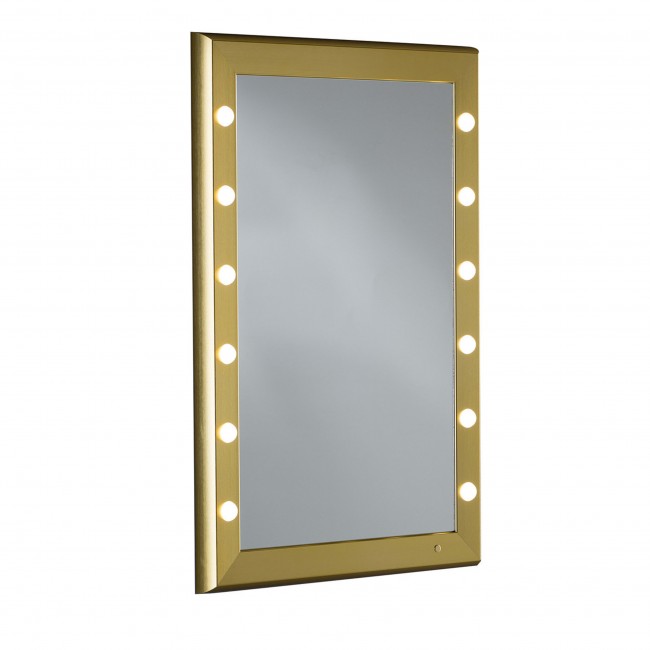 Unica Luxury Lighted Mirrors SP 골드 직사각형 Wall 거울 17030