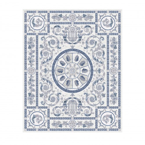 Tapis Rouge Royal Arfa 직사각형 블루 & 화이트 러그 15405