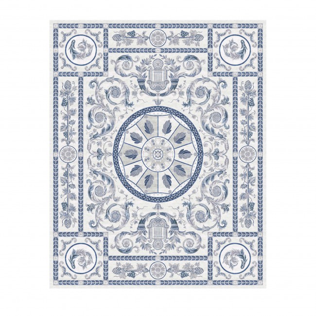 Tapis Rouge Royal Arfa 직사각형 블루 & 화이트 러그 15405
