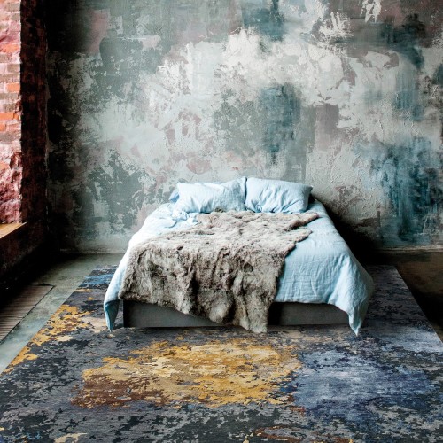 Sitap Carpet Couture I탈IA Elite 차콜 블루 골드 러그 14989