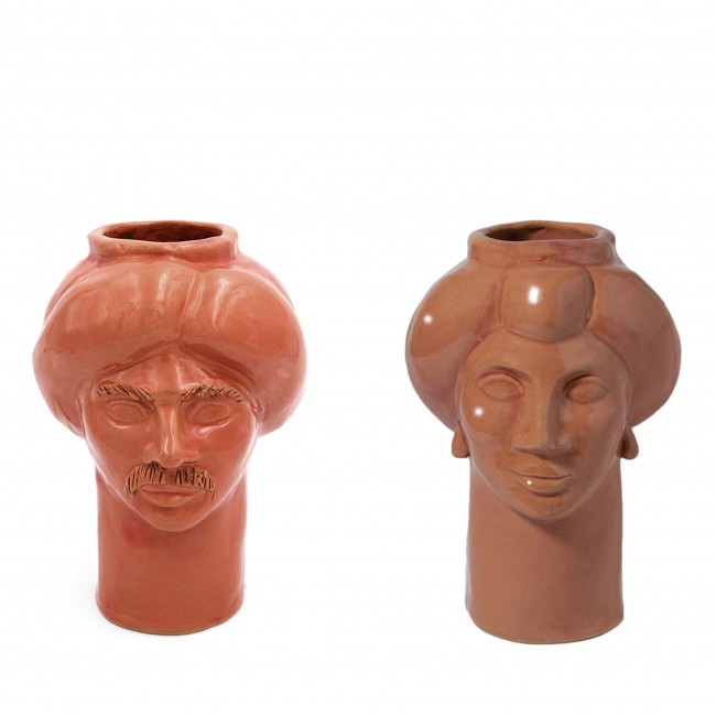 Crita Ceramiche Solimano and Roxelana 핑크 화병 꽃병 14836