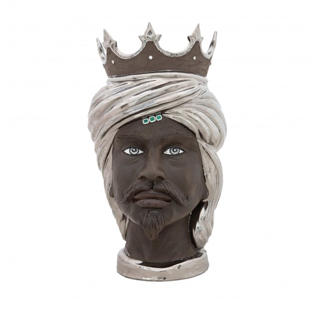 Ceramiche Verus Koine Hassan Moor Head with Jeweled Crown 14669
