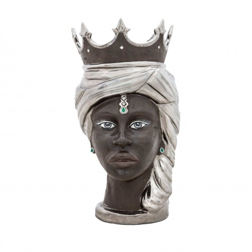 Ceramiche Verus Rania Moor Woman Head with Jeweled Crown 14667