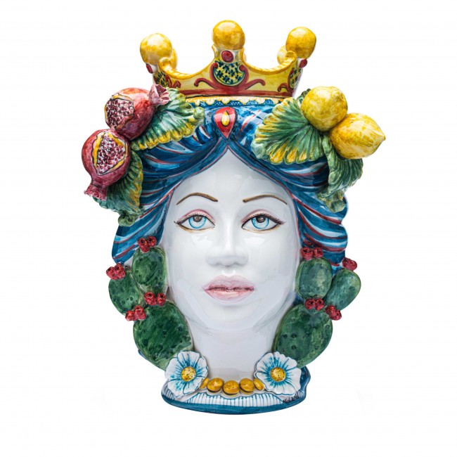 Ceramiche Micale Kalsa Lumia Testa di Moro 화병 꽃병 - Woman 14637